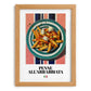 Penne all'arrabbiata – Italian Pasta, Osteria Poster, set in oak frame