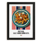 Penne all'arrabbiata – Italian Pasta, Osteria Poster, in sleek black frame