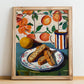 Cantuccini Toscani – Italian Biscuits Dish, Tavern Painting, no-text version framed in wood