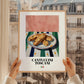 Cantuccini Toscani – Italian Biscuits Dish, Brasserie Poster, styled in a charming Paris street view