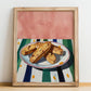 Cantuccini Toscani – Italian Biscuits Dish, Brasserie Poster, no-text version framed in wood