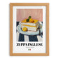 Zuppa Inglese – Italian Dessert Dish, Fine Dining Restaurant Print, set in oak frame