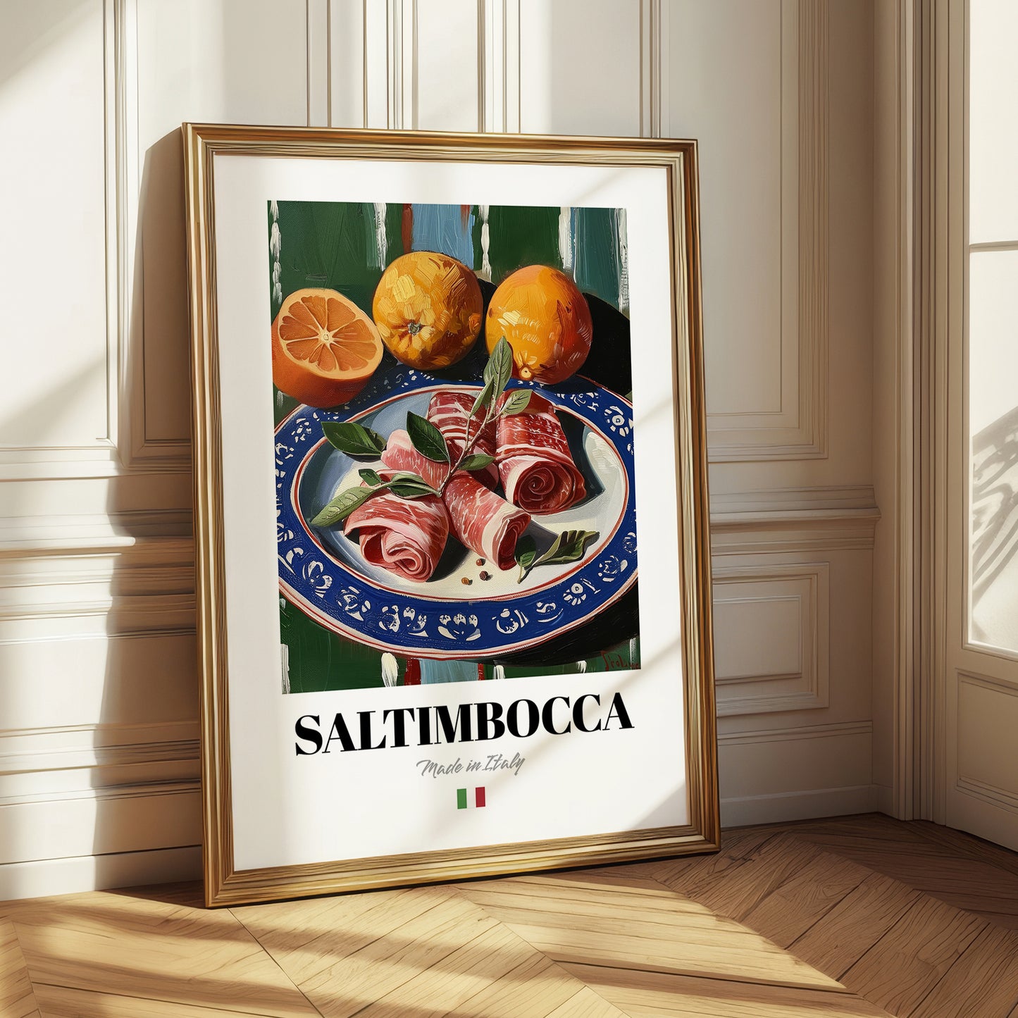 Saltimbocca – Italian Meat Dish, Fine Dining Restaurant Painting