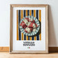 Vitello Tonnato – Italian Meat Dish, Tavern Print, in wooden frame leaning on the floor