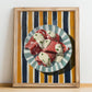 Vitello Tonnato – Italian Meat Dish, Tavern Print, no-text version framed in wood