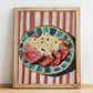 Vitello Tonnato – Italian Meat Dish, Restaurant Still Life, no-text version framed in wood
