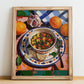 Ribollita – Italian Soup Dish, Brasserie Wall Art, no-text version framed in wood