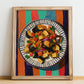 Caponata – Italian Salad Dish, Café Wall Art, no-text version framed in wood