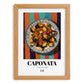 Caponata – Italian Salad Dish, Café Wall Art, set in oak frame