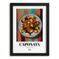 Caponata – Italian Salad Dish, Café Wall Art, in sleek black frame
