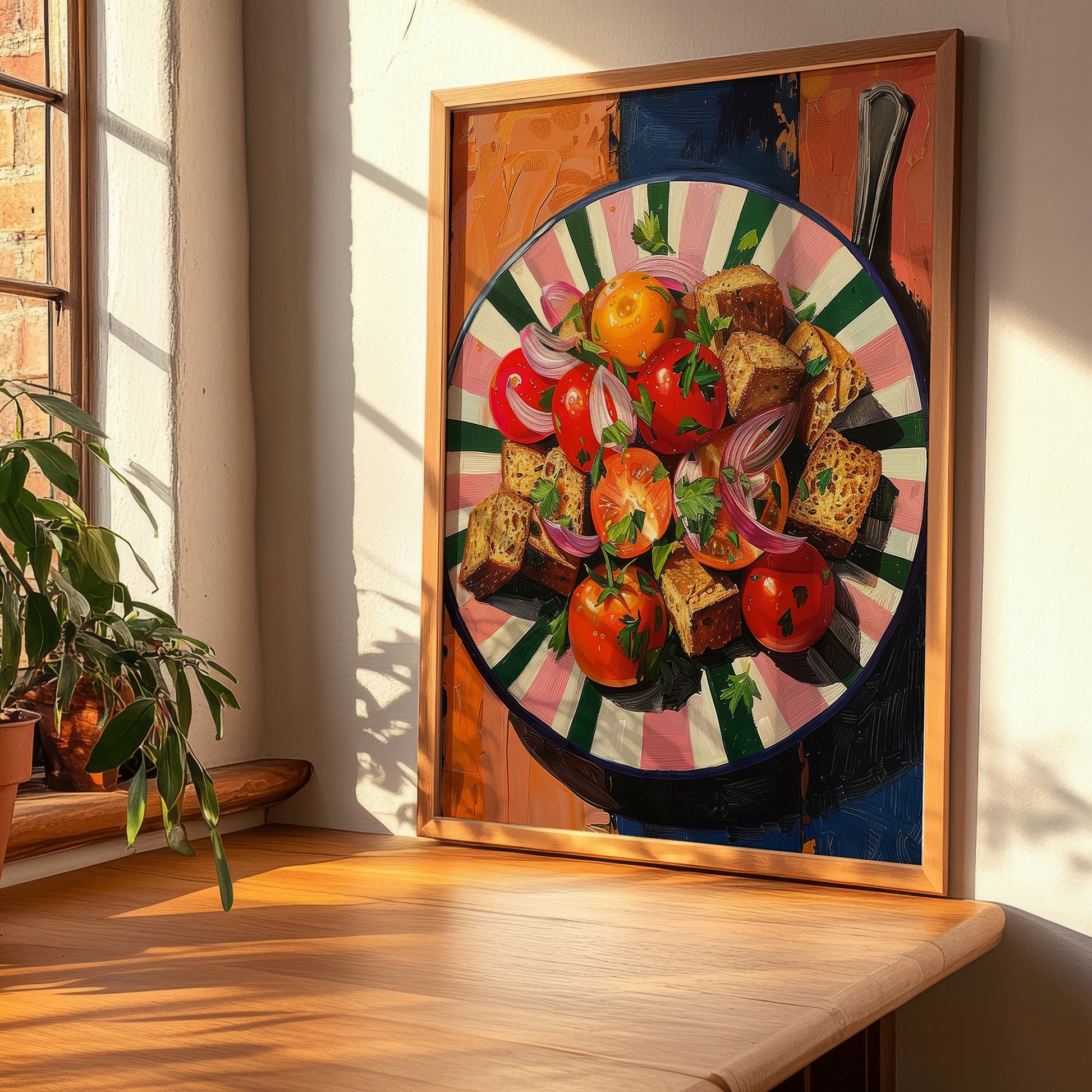 Panzanella – Italian Salad Dish, Bistro Art, clean layout with no caption