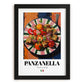 Panzanella – Italian Salad Dish, Bistro Art, in sleek black frame