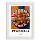 Panzanella – Italian Salad Dish, Bistro Art, placed in minimal white frame