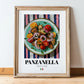 Panzanella – Italian Salad Dish, Tavern Wall Art, in wooden frame leaning on the floor
