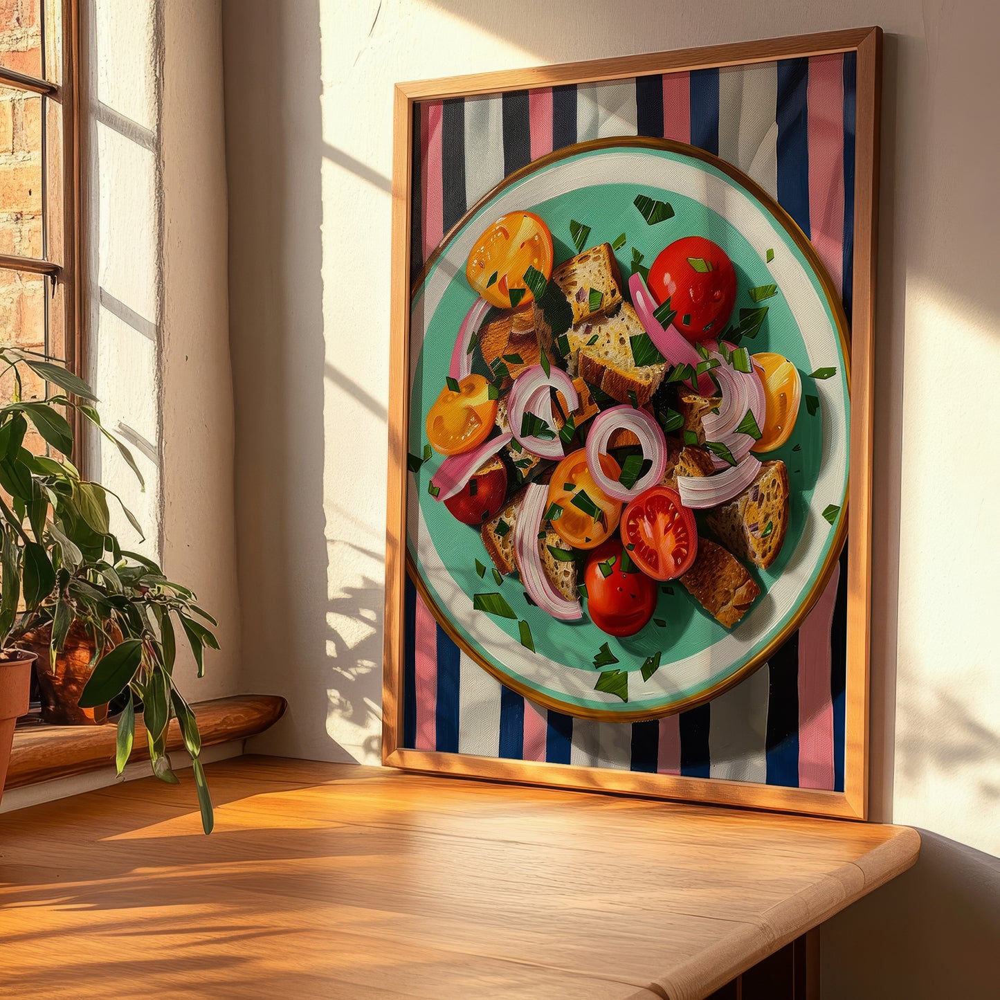 Panzanella – Italian Salad Dish, Tavern Wall Art, clean layout with no caption