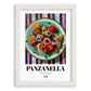 Panzanella – Italian Salad Dish, Tavern Wall Art, placed in minimal white frame