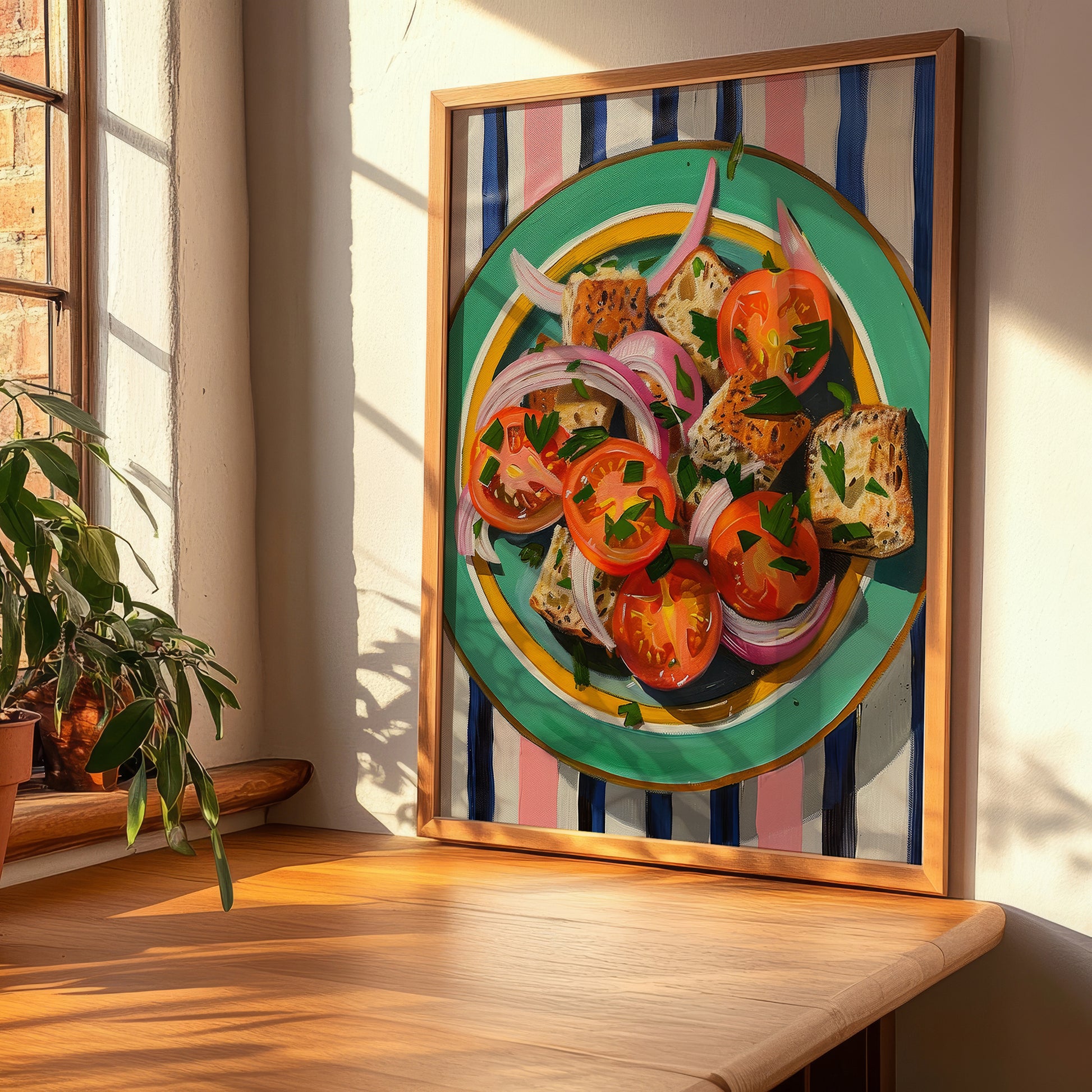 Panzanella – Italian Salad Dish, Café Print, clean layout with no caption