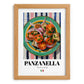 Panzanella – Italian Salad Dish, Café Print, set in oak frame