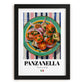 Panzanella – Italian Salad Dish, Café Print, in sleek black frame