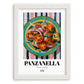 Panzanella – Italian Salad Dish, Café Print, placed in minimal white frame
