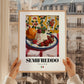 Semifreddo – Italian Dessert Dish, Café Poster, styled in a charming Paris street view