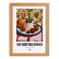Semifreddo – Italian Dessert Dish, Café Poster, set in oak frame