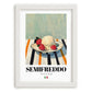Semifreddo – Italian Dessert Dish, Tavern Wall Decor, placed in minimal white frame