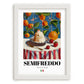 Semifreddo – Italian Dessert Dish, Café Art, placed in minimal white frame