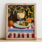 Zabaione – Italian Dessert Dish, Tavern Painting, no-text version framed in wood