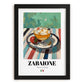 Zabaione – Italian Dessert Dish, Café Still Life, in sleek black frame