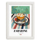 Zabaione – Italian Dessert Dish, Café Still Life, placed in minimal white frame