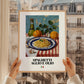 Spaghetti aglio e olio – Italian Pasta, Restaurant Poster, styled in a charming Paris street view