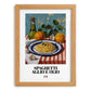 Spaghetti aglio e olio – Italian Pasta, Restaurant Poster, set in oak frame