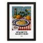 Spaghetti aglio e olio – Italian Pasta, Restaurant Poster, in sleek black frame