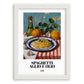 Spaghetti aglio e olio – Italian Pasta, Restaurant Poster, placed in minimal white frame