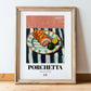 Porchetta – Italian Meat Dish, Fine Dining Restaurant Poster, in wooden frame leaning on the floor