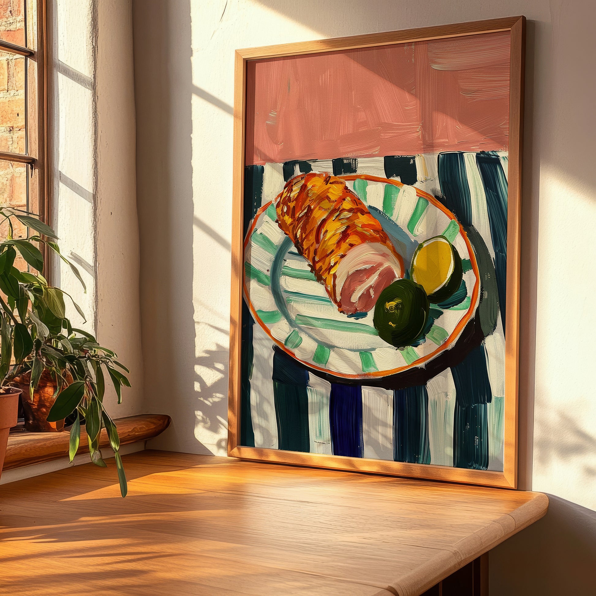 Porchetta – Italian Meat Dish, Fine Dining Restaurant Poster, clean layout with no caption