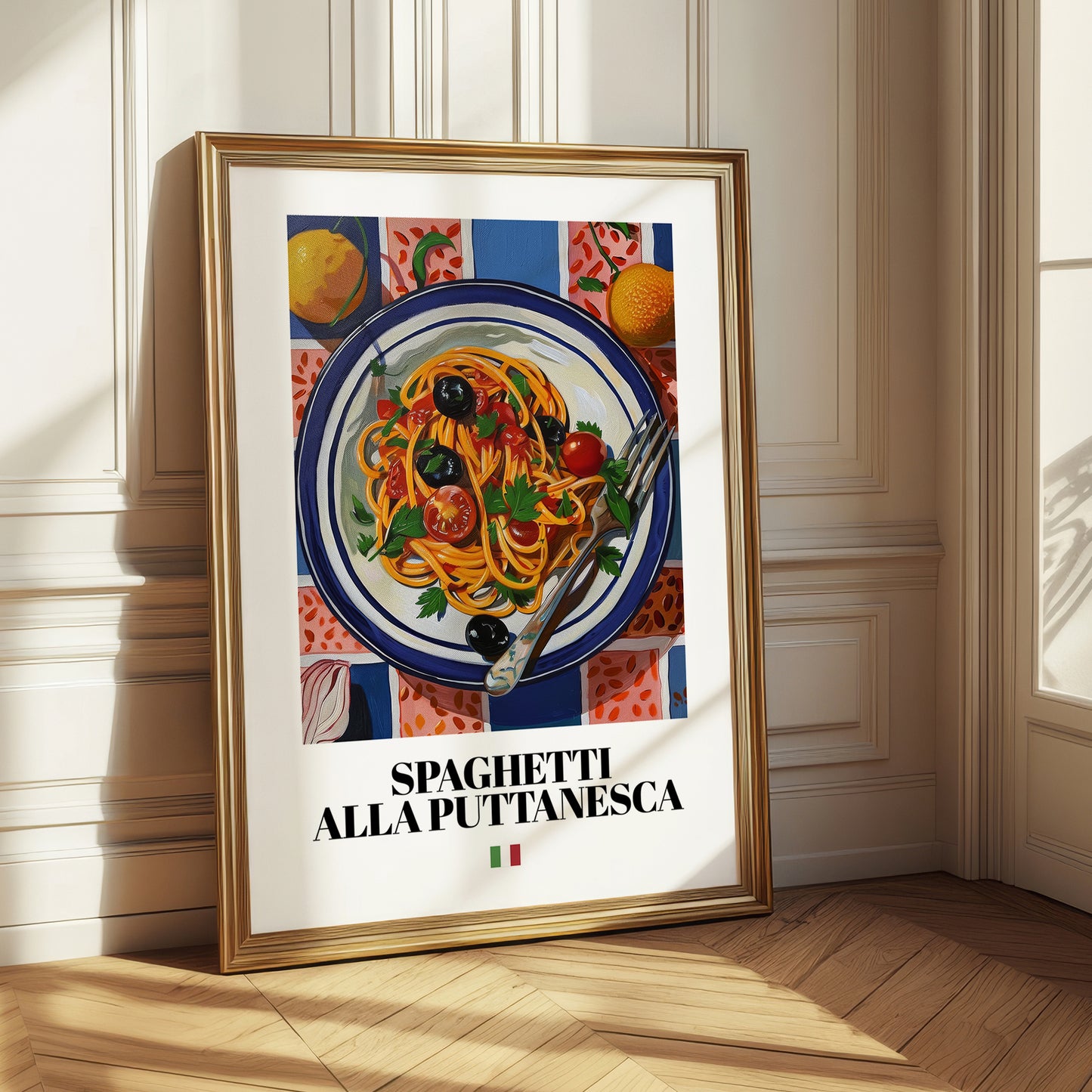 Spaghetti alla Puttanesca – Italian Pasta, Osteria Print