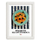 Spaghetti alla Puttanesca – Italian Pasta, Trattoria Print, placed in minimal white frame