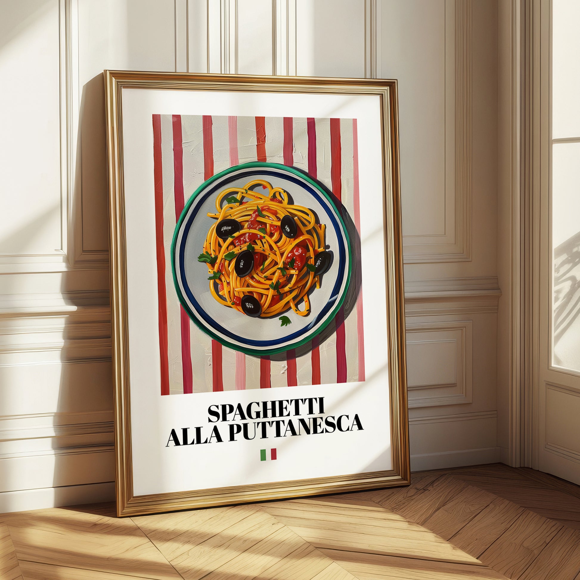 Spaghetti alla Puttanesca – Italian Pasta, Trattoria Poster