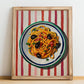 Spaghetti alla Puttanesca – Italian Pasta, Trattoria Poster, no-text version framed in wood