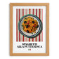 Spaghetti alla Puttanesca – Italian Pasta, Trattoria Poster, set in oak frame