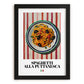 Spaghetti alla Puttanesca – Italian Pasta, Trattoria Poster, in sleek black frame