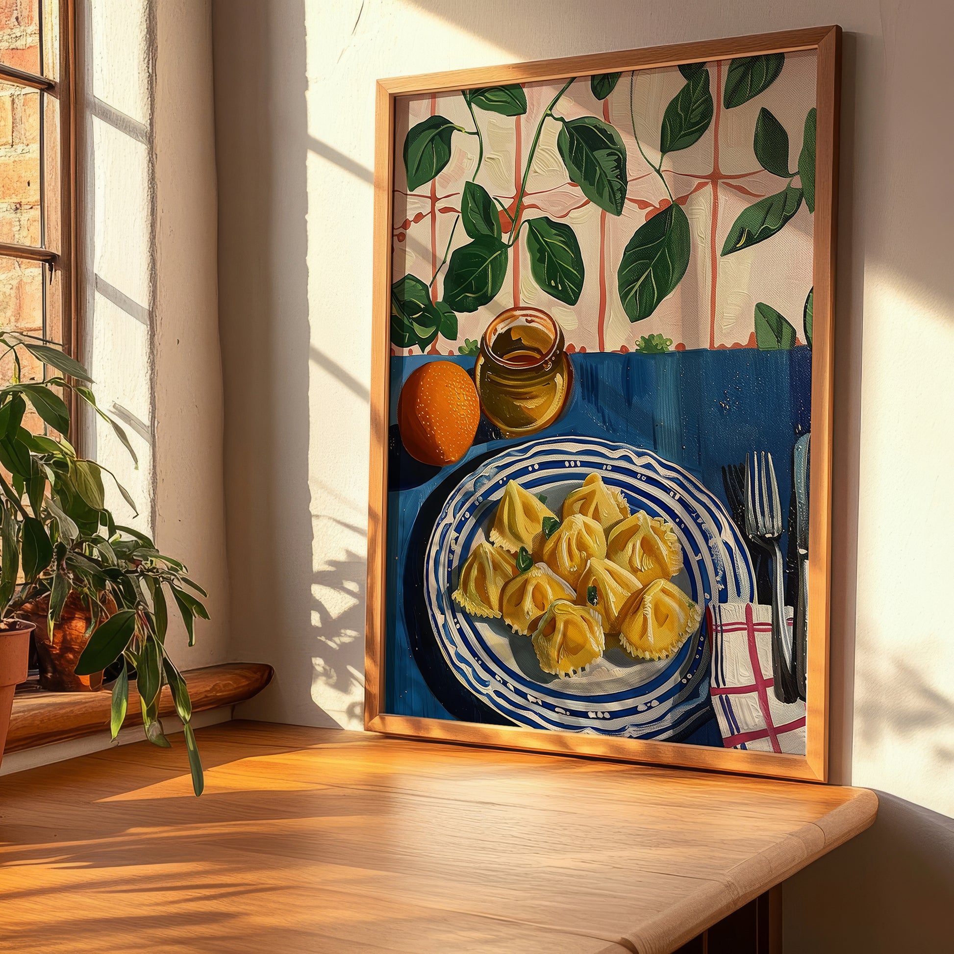 Agnolotti – Italian Pasta, Trattoria Poster, clean layout with no caption