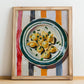 Agnolotti – Italian Pasta, Ristorante Poster, no-text version framed in wood