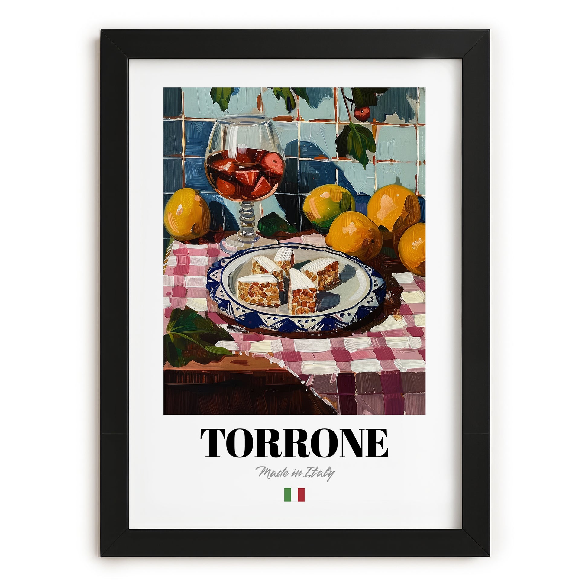 Torrone – Italian Dessert Dish, Tavern Poster, in sleek black frame