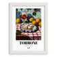 Torrone – Italian Dessert Dish, Tavern Poster, placed in minimal white frame