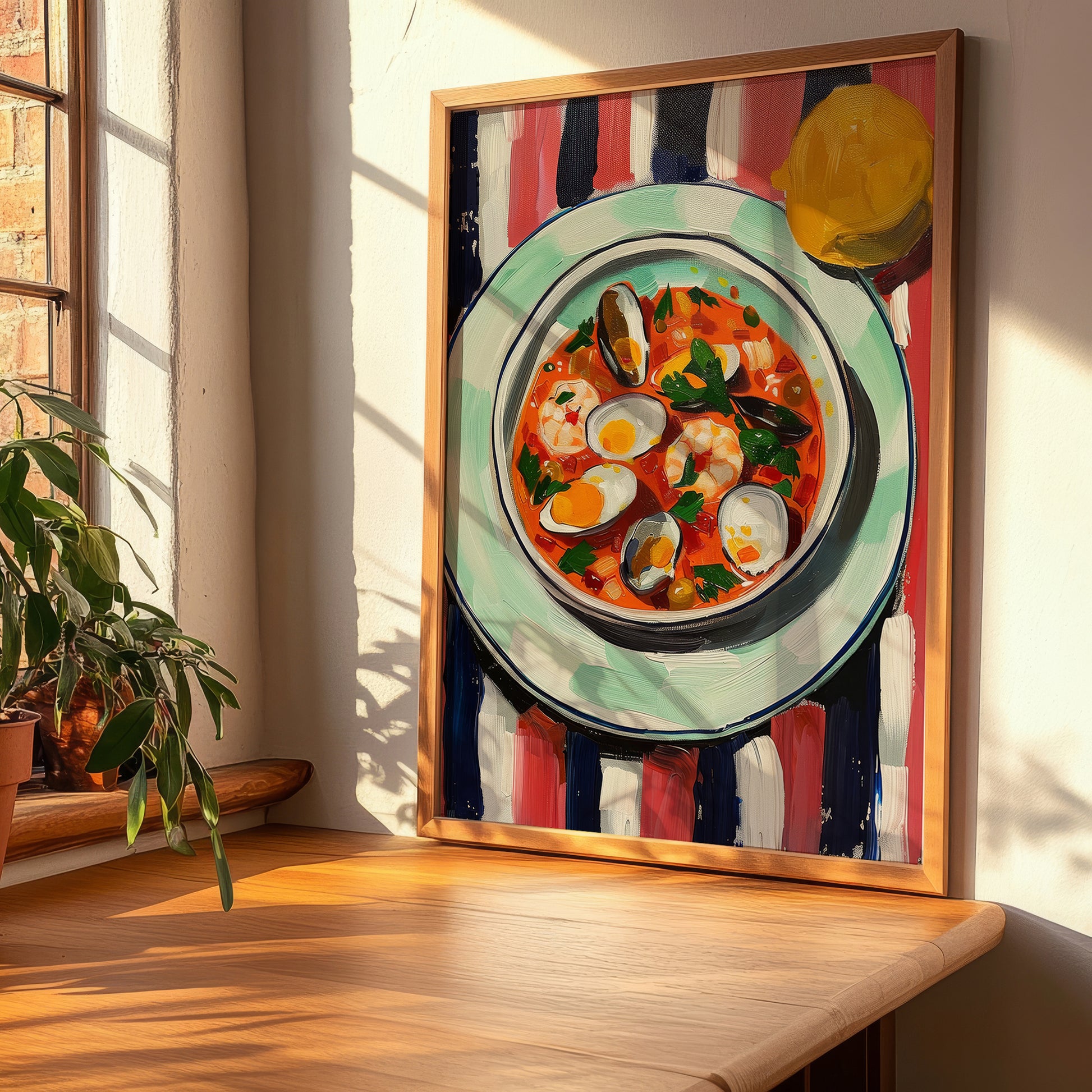 Cioppino – Italian Soup Dish, Farmhouse Kitchen Poster, clean layout with no caption