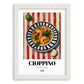 Cioppino – Italian Soup Dish, Bistro Still Life, placed in minimal white frame