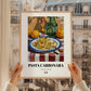 Pasta Carbonara – Italian Pasta, Ristorante Print, styled in a charming Paris street view